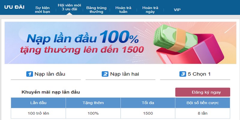 Khuyến mãi Kubet khi nạp tiền lần đầu thành công